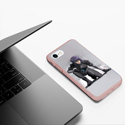 Чехол iPhone 7/8 матовый Ghost In The Shell 5, цвет: 3D-светло-розовый — фото 2