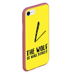 Чехол iPhone 7/8 матовый The Wolf of Wall Street, цвет: 3D-малиновый — фото 2