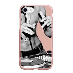 Чехол iPhone 7/8 матовый Брюс Ли Dj, цвет: 3D-светло-розовый