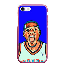 Чехол iPhone 7/8 матовый Kevin Durant, цвет: 3D-малиновый