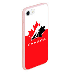 Чехол iPhone 7/8 матовый Canada Team, цвет: 3D-светло-розовый — фото 2