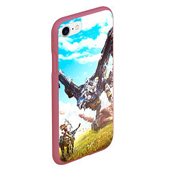 Чехол iPhone 7/8 матовый HZD 7, цвет: 3D-малиновый — фото 2