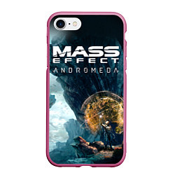 Чехол iPhone 7/8 матовый Mass Effect: Andromeda, цвет: 3D-малиновый