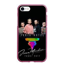 Чехол iPhone 7/8 матовый Tokio Hotel: Dream Band, цвет: 3D-малиновый