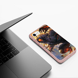 Чехол iPhone 7/8 матовый Оборотень, цвет: 3D-светло-розовый — фото 2