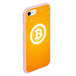 Чехол iPhone 7/8 матовый Bitcoin Orange, цвет: 3D-светло-розовый — фото 2