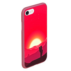 Чехол iPhone 7/8 матовый Gorgeous sunset, цвет: 3D-малиновый — фото 2