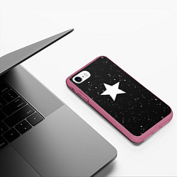 Чехол iPhone 7/8 матовый Super Star, цвет: 3D-малиновый — фото 2
