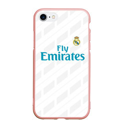 Чехол iPhone 7/8 матовый Real Madrid, цвет: 3D-светло-розовый