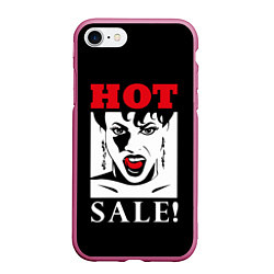 Чехол iPhone 7/8 матовый Hot Sale, цвет: 3D-малиновый