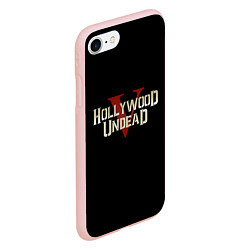 Чехол iPhone 7/8 матовый Hollywood Undead V, цвет: 3D-светло-розовый — фото 2