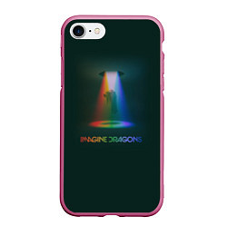 Чехол iPhone 7/8 матовый Imagine Dragons Light, цвет: 3D-малиновый