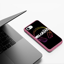 Чехол iPhone 7/8 матовый Meloman, цвет: 3D-малиновый — фото 2