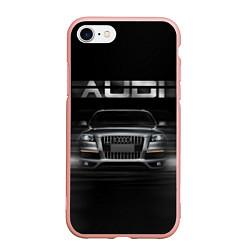 Чехол iPhone 7/8 матовый Audi Q7 скорость, цвет: 3D-светло-розовый