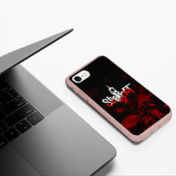 Чехол iPhone 7/8 матовый Slipknot: Blood Blemishes, цвет: 3D-светло-розовый — фото 2