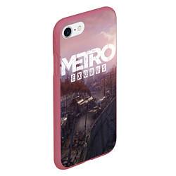 Чехол iPhone 7/8 матовый Metro Exodus, цвет: 3D-малиновый — фото 2