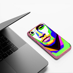 Чехол iPhone 7/8 матовый Неймар да Силва, цвет: 3D-малиновый — фото 2