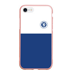 Чехол iPhone 7/8 матовый Chelsea FC: Light Blue, цвет: 3D-светло-розовый