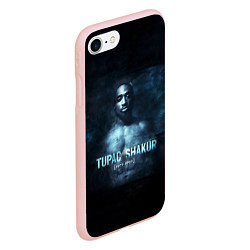 Чехол iPhone 7/8 матовый Tupac Shakur 1971-1996, цвет: 3D-светло-розовый — фото 2