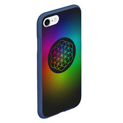 Чехол iPhone 7/8 матовый Coldplay Colour, цвет: 3D-тёмно-синий — фото 2
