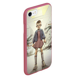 Чехол iPhone 7/8 матовый Girl-boy, цвет: 3D-малиновый — фото 2