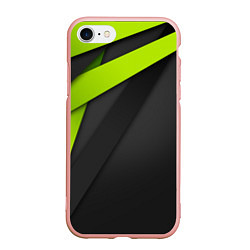 Чехол iPhone 7/8 матовый Спортивная геометрия 6, цвет: 3D-светло-розовый