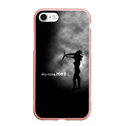 Чехол iPhone 7/8 матовый Depeche Mode, цвет: 3D-светло-розовый