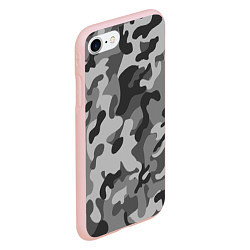 Чехол iPhone 7/8 матовый Ночной Камуфляж 1, цвет: 3D-светло-розовый — фото 2