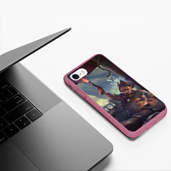 Чехол iPhone 7/8 матовый Sea of thieves, цвет: 3D-малиновый — фото 2