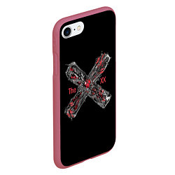 Чехол iPhone 7/8 матовый The XX, цвет: 3D-малиновый — фото 2