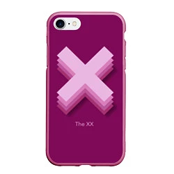 Чехол iPhone 7/8 матовый The XX: Purple, цвет: 3D-малиновый