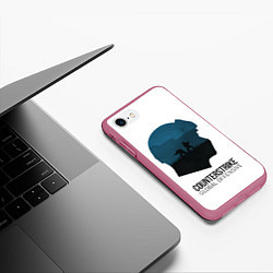 Чехол iPhone 7/8 матовый CS:GO Head, цвет: 3D-малиновый — фото 2