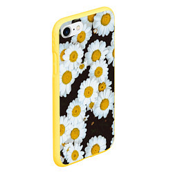 Чехол iPhone 7/8 матовый Аромашки, цвет: 3D-желтый — фото 2