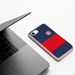 Чехол iPhone 7/8 матовый Bayern Munchen - Red-Blue FCB 2022 NEW, цвет: 3D-светло-розовый — фото 2