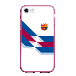 Чехол iPhone 7/8 матовый FC Barcelona, цвет: 3D-малиновый