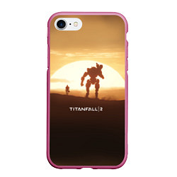 Чехол iPhone 7/8 матовый Titanfall 2: Sunrise, цвет: 3D-малиновый