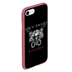 Чехол iPhone 7/8 матовый Arch Enemy: Revolution Begins, цвет: 3D-малиновый — фото 2