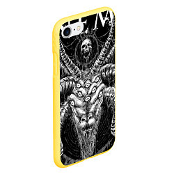 Чехол iPhone 7/8 матовый Arch Enemy: Devil цвета 3D-желтый — фото 2