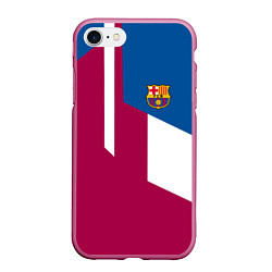 Чехол iPhone 7/8 матовый FC Barcelona 2018, цвет: 3D-малиновый