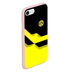 Чехол iPhone 7/8 матовый BVB FC: Yellow style, цвет: 3D-светло-розовый — фото 2