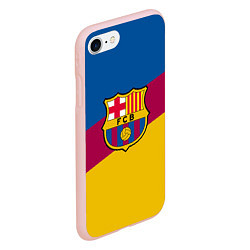 Чехол iPhone 7/8 матовый FC Barcelona 2018 Colors, цвет: 3D-светло-розовый — фото 2