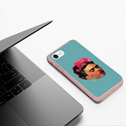 Чехол iPhone 7/8 матовый Фрида, цвет: 3D-светло-розовый — фото 2