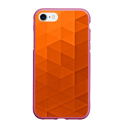 Чехол iPhone 7/8 матовый Orange abstraction, цвет: 3D-малиновый