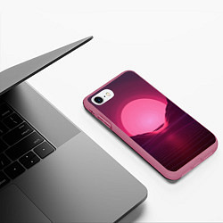 Чехол iPhone 7/8 матовый Cyber Sun, цвет: 3D-малиновый — фото 2