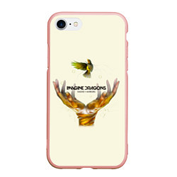 Чехол iPhone 7/8 матовый Imagine Dragons S+M, цвет: 3D-светло-розовый