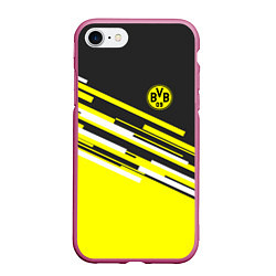 Чехол iPhone 7/8 матовый Borussia FC: Sport Line 2018, цвет: 3D-малиновый