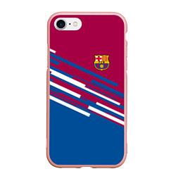 Чехол iPhone 7/8 матовый Barcelona FC: Sport Line 2018, цвет: 3D-светло-розовый