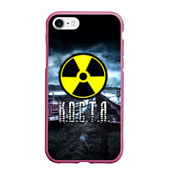 Чехол iPhone 7/8 матовый S.T.A.L.K.E.R: Костя, цвет: 3D-малиновый