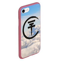Чехол iPhone 7/8 матовый Tokio Hotel: Clouds, цвет: 3D-малиновый — фото 2
