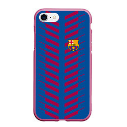 Чехол iPhone 7/8 матовый FC Barcelona: Creative, цвет: 3D-малиновый